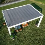 Backyard Discovery Windham 14 x 10 steel pergola top view
