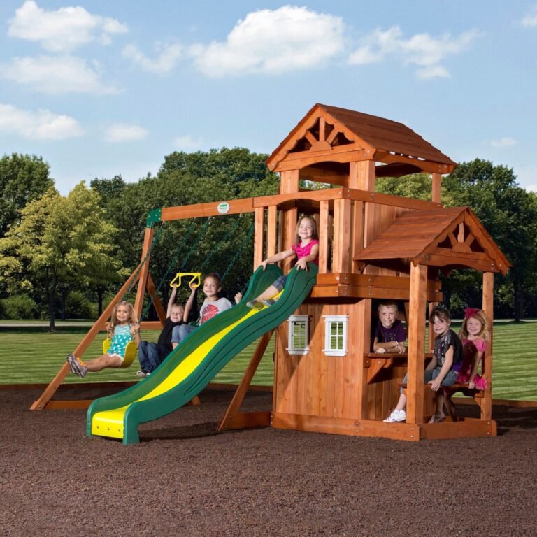 Backyard Discovery Tanglewood wooden backyard playset and swing set