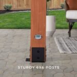 Backyard Discovery Beaumont 14 x 12 pergola support foot and anchoring detail