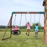 Backyard Discovery Highlander gray playset swings