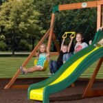 Tanglewood Wooden Backyard Playset & Swing Set swing area detail