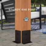 Backyard Discovery Beaumont 16 x 12 pergola support foot and anchoring detail