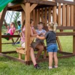 Backyard Discovery Highlander gray playset table area