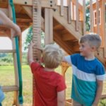 Backyard Discovery Malibu playset built-in growth board