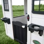 Backyard Discovery Sweetwater White playhouse hinged half door