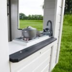 Sweetwater White Wooden Kids' Backyard Playhouse product detail view 7