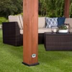 Backyard Discovery Beaumont 10 x 10 pergola support leg and anchoring detail