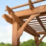 Backyard Discovery Beaumont 12 x 10 pergola corner trellis detail