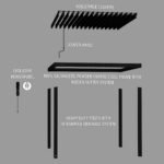 Backyard Discovery Sarasota 10 x 10 louvered pergola exploded assembly view