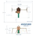 Backyard Discovery Adventurer wooden playset dimensions diagram