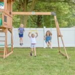 Backyard Discovery Caribbean playset two belt swings and trapeze