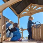 Backyard Discovery Dover Bay playset chalkboard and steering wheel
