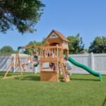 Backyard Discovery Explorer wooden backyard playset and swing set