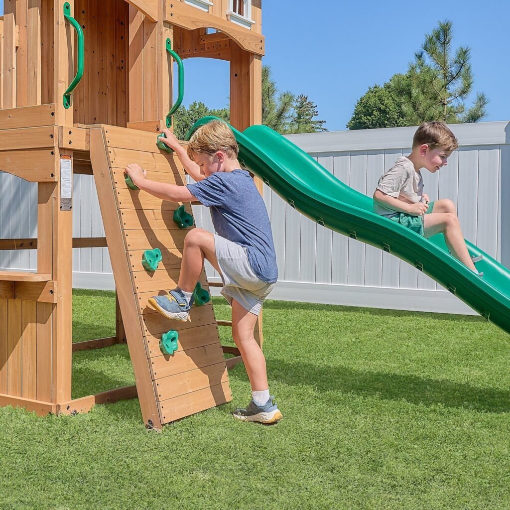Backyard Discovery Explorer playset rock wall