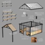 Backyard Discovery Larkspur greenhouse exploded assembly view