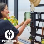 Backyard Discovery Larkspur greenhouse PowerPort outlets and USB ports
