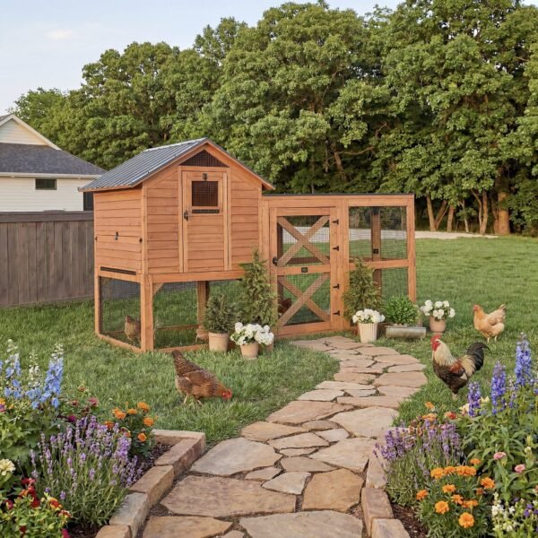 Backyard Discovery Rustic Roots outdoor chicken coop and enclosed run
