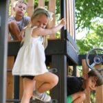 Backyard Discovery Mystic Tower playset side ladder