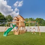 Backyard Discovery Voyager wooden backyard playset and swing set