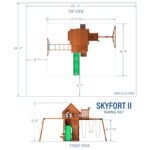 Backyard Discovery Skyfort II playset dimensions diagram