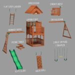 Backyard Discovery Skyfort II playset exploded assembly view