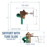 Backyard Discovery Skyfort II tube slide playset dimensions diagram