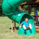 Backyard Discovery Skyfort II playset spiral tube slide