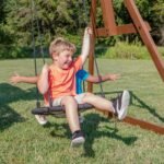 Backyard Discovery Skyfort II tube-slide playset web disc swing