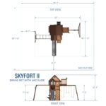 Backyard Discovery Skyfort II wave slide playset dimensions diagram