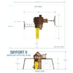 Backyard Discovery Skyfort II yellow wave slide diagram