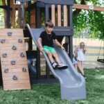 Backyard Discovery Mystic Tower playset 8-foot wave slide