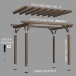 Backyard Discovery Somerville Barnwood 14 x 10 pergola exploded assembly view