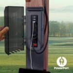 Backyard Discovery Somerville Walnut pergola PowerPort electrical outlet and USB feature