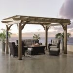 Backyard Discovery Somerville 14 x 10 cedar pergola in barnwood stain