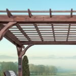 Backyard Discovery Somerville Walnut 14 x 10 pergola interior view