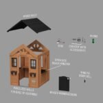 Backyard Discovery Sweetwater playhouse exploded assembly view