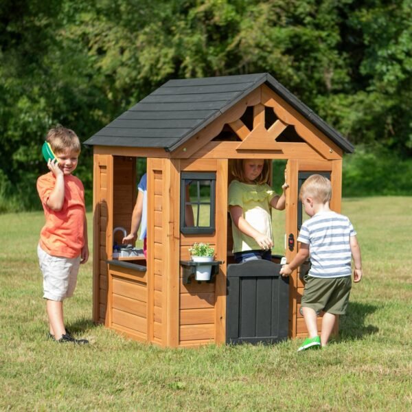 Backyard Discovery Sweetwater wooden kids backyard playhouse