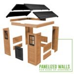 Backyard Discovery Sweetwater cedar playhouse wall panel construction