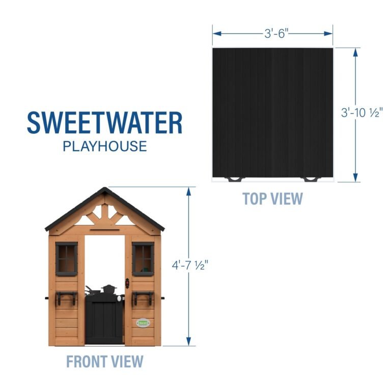 Backyard Discovery Sweetwater playhouse dimensions diagram
