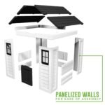 Backyard Discovery Sweetwater White cedar playhouse wall panel construction