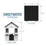 Backyard Discovery Sweetwater White playhouse dimensions diagram