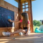 Backyard Discovery Tacoma Falls playset built-in chalkboard