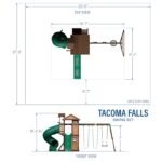 Backyard Discovery Tacoma Falls playset dimensions diagram