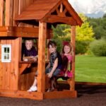 Backyard Discovery Tanglewood playset snack-bar bench seating