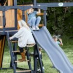 Backyard Discovery Timber Crossing playset 8-foot wave slide