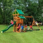 Backyard Discovery Tucson wooden backyard playset and swing set