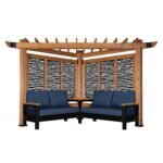 Tuscany Bamboo-Panel Corner Pergola product detail view 3