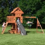 Backyard Discovery Woodland wooden backyard playset and swing set