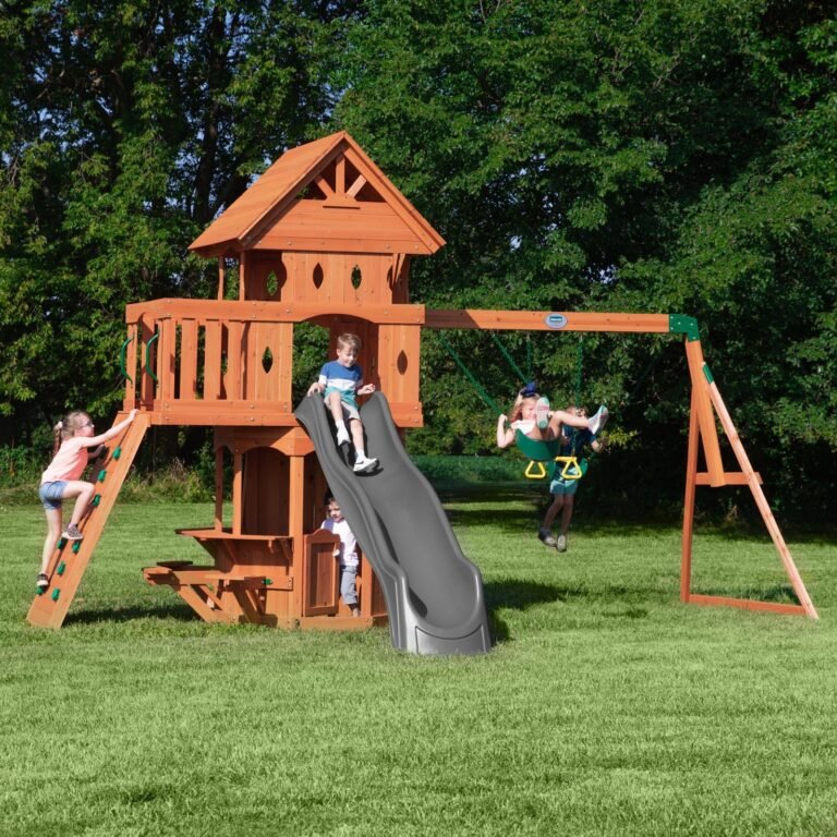 Backyard Discovery Woodland wooden backyard playset and swing set