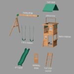 Fall River Wooden Backyard Playset & Swing Set product detail view 10